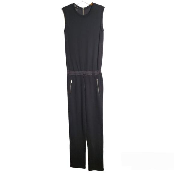 Scotch & Soda Field Of Stars Sports Jumpsuit Size S Black Sleeveless Sporty Chic - Picture 2 of 12